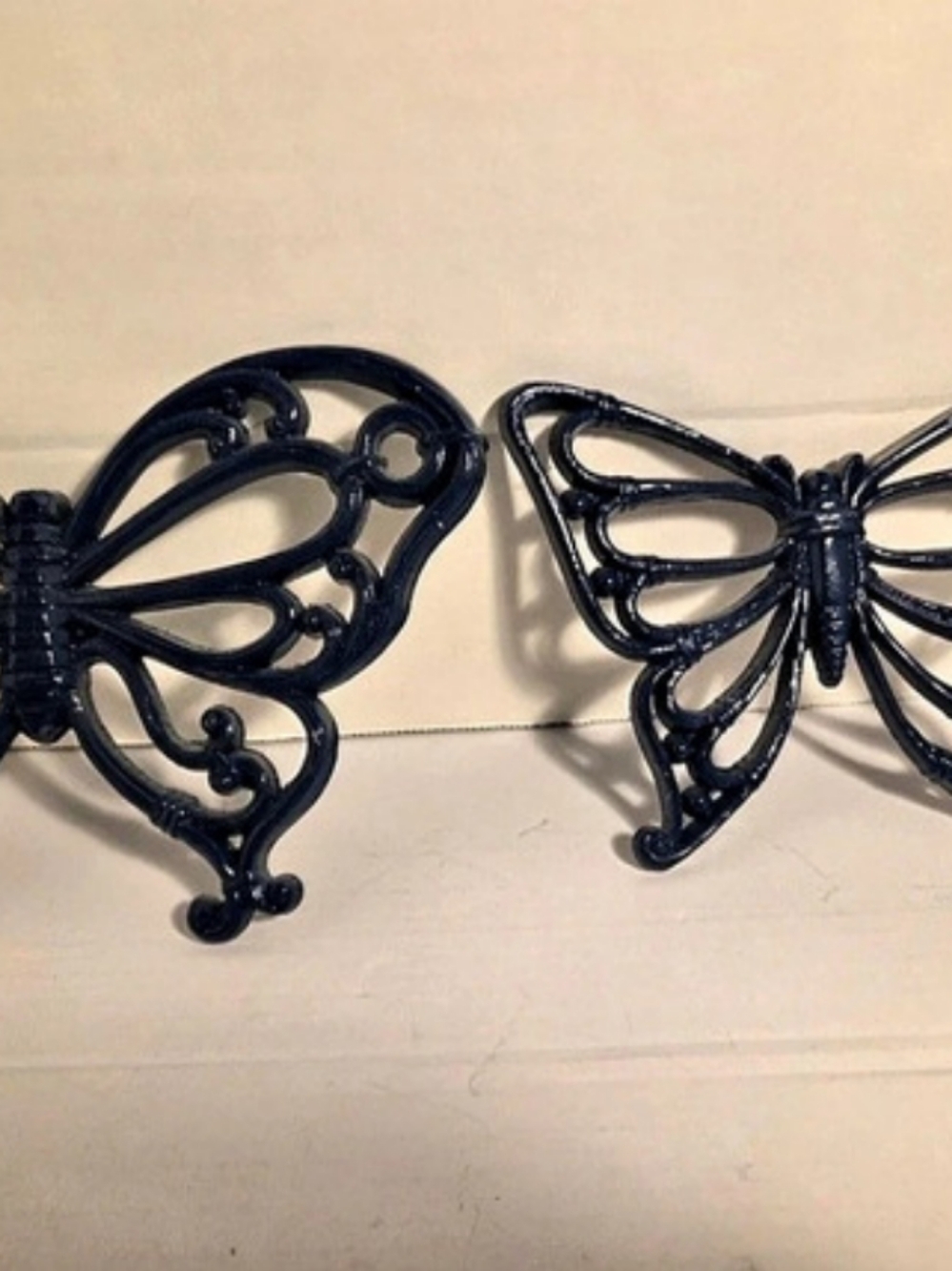 Vintage HOMCO Butterflies Blue Plastic Wall Decor